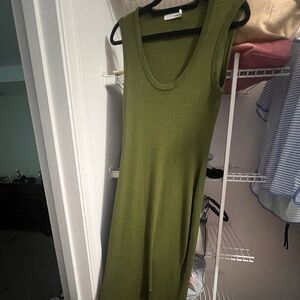 JustFab Olive Green Maxi Dress